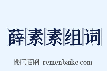 薛素素组词是什么意思的图片